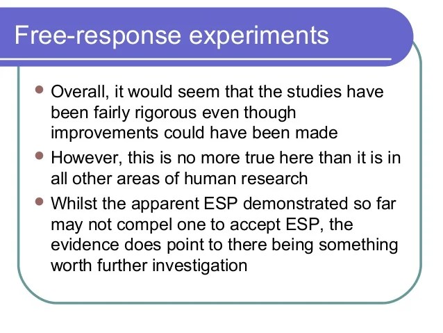 Extrasensory Perception (Esp)
