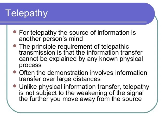 Extrasensory Perception (Esp)