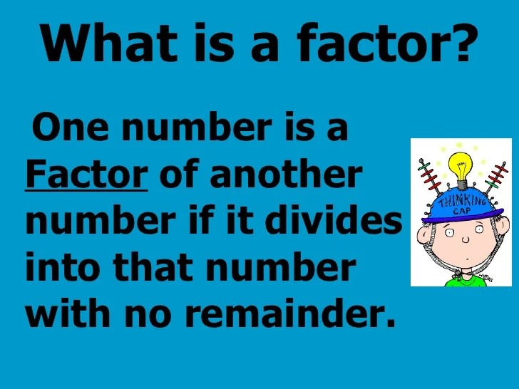 Factors And Multiples