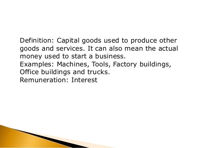 Factors of production powerpoint presentation