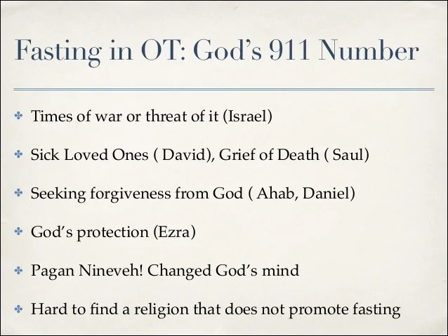Biblical Overview of Fasting