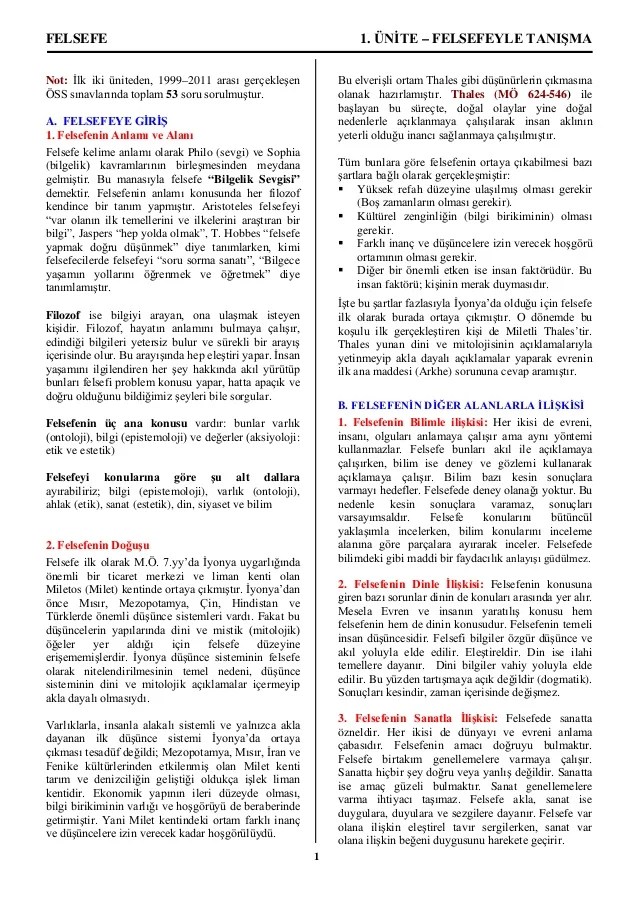 10 Sinif Felsefe Notlari Pdf