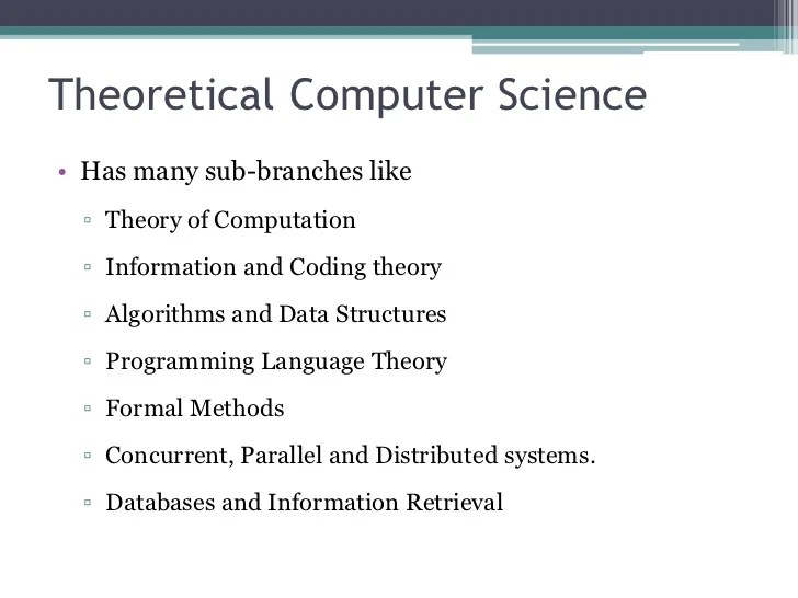 Fields in computer science