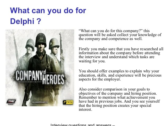 Delphi interview questions and answers