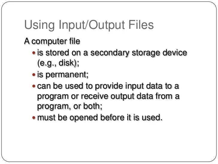 basics of file handling