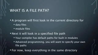 File paths and programming | PPTX