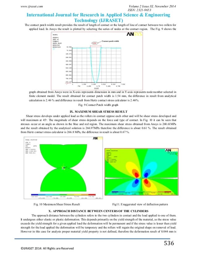 Hertz Contact Stress Analysis and Validation Using Finite Element Ana…