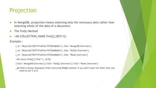 Introduction to MongoDB | PPTX