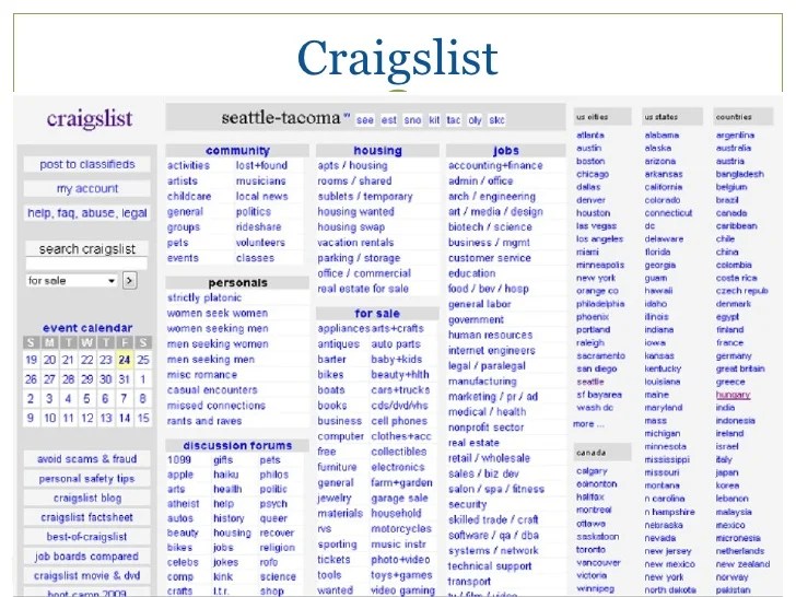 Craiglist PowerPoint