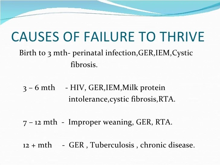 A case of a child with failure to thrive