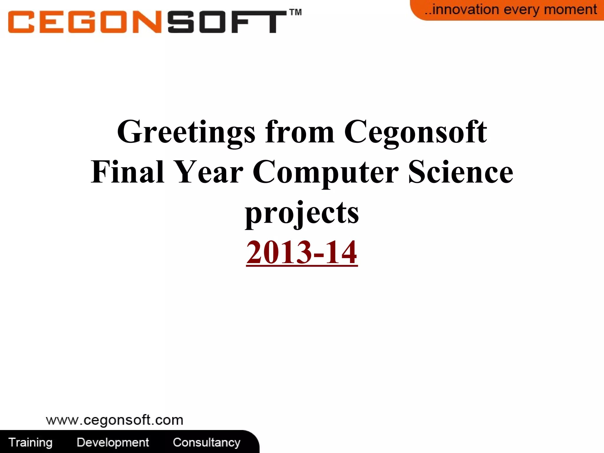 Final year computer science project PPT