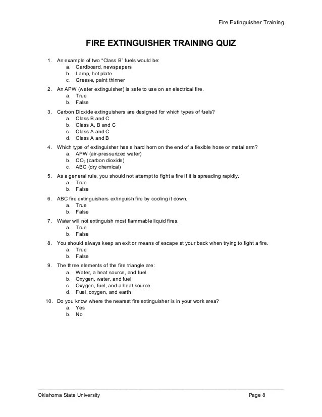 Fire training manual document