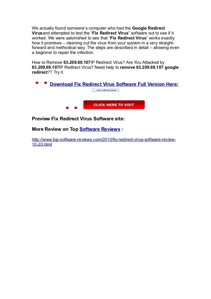 Fix Redirect Virus Software Review How to Remove Google Redirect Vi…