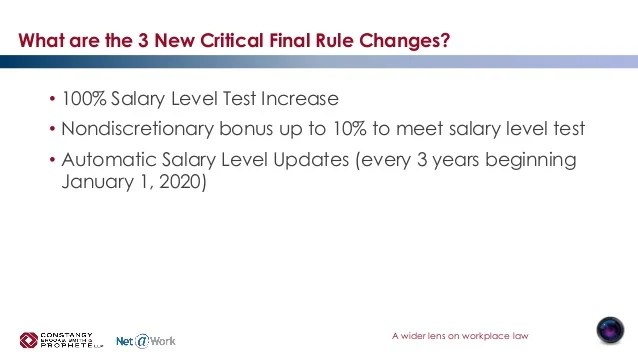 New Overtime Rules The Official Changes to the FLSA WhiteCollar Exe…