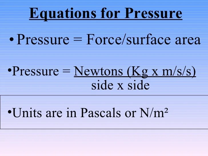 Force pressure n 3 principles