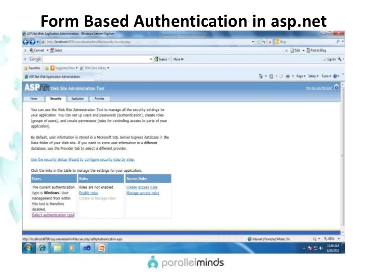 Formbased authentication in