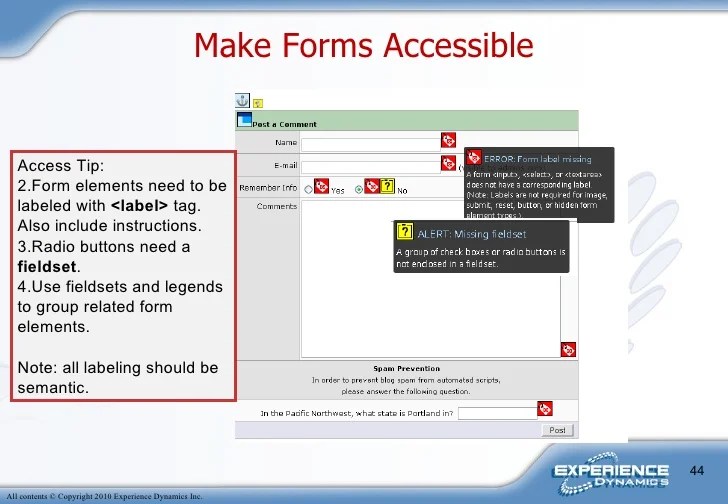 Forms usability design best practices experience dynamics web seminar