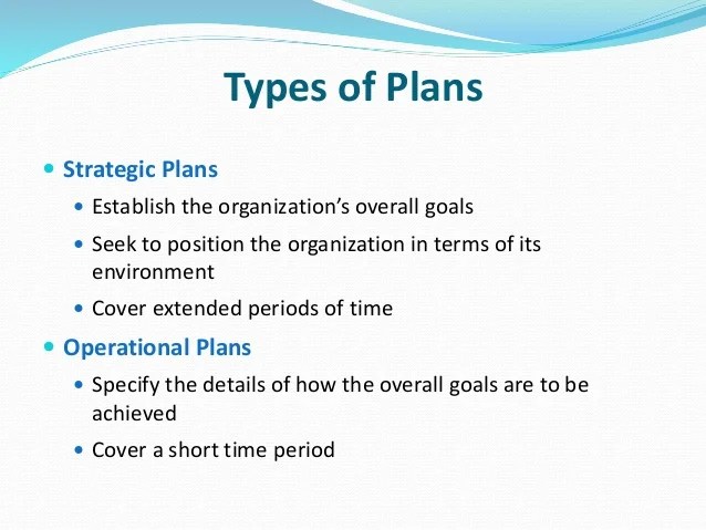 Foundations of planning, types of plans, approaches to planning, plan…