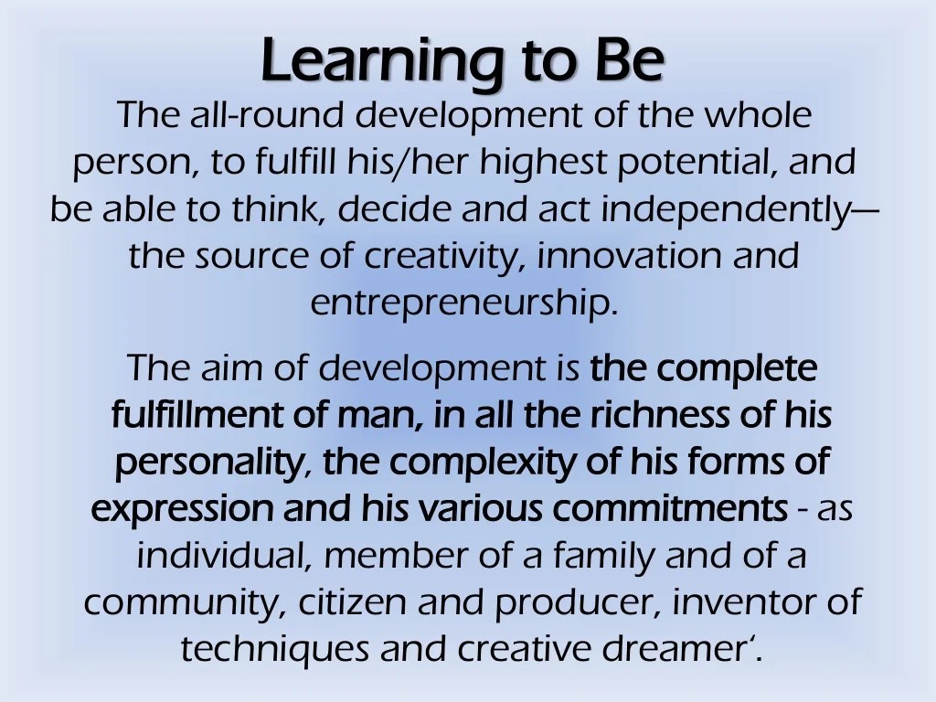 The 4 Pillars of Education