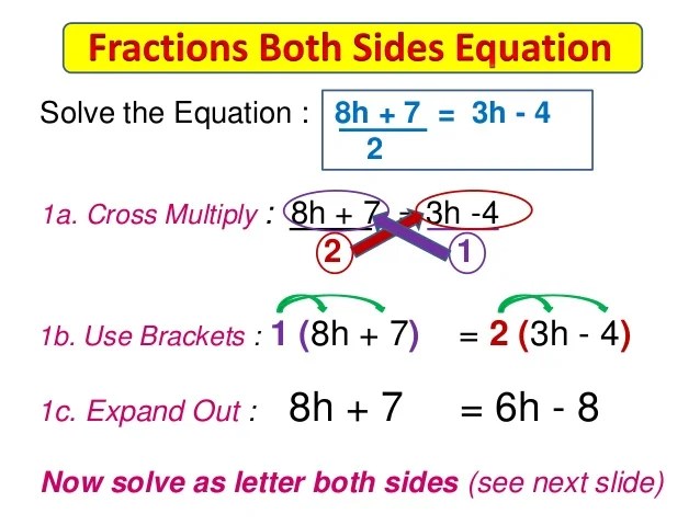 Equations with Fractions on Both Sides