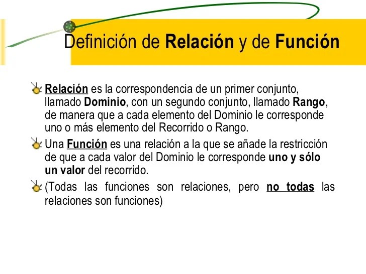 Funciones y relaciones
