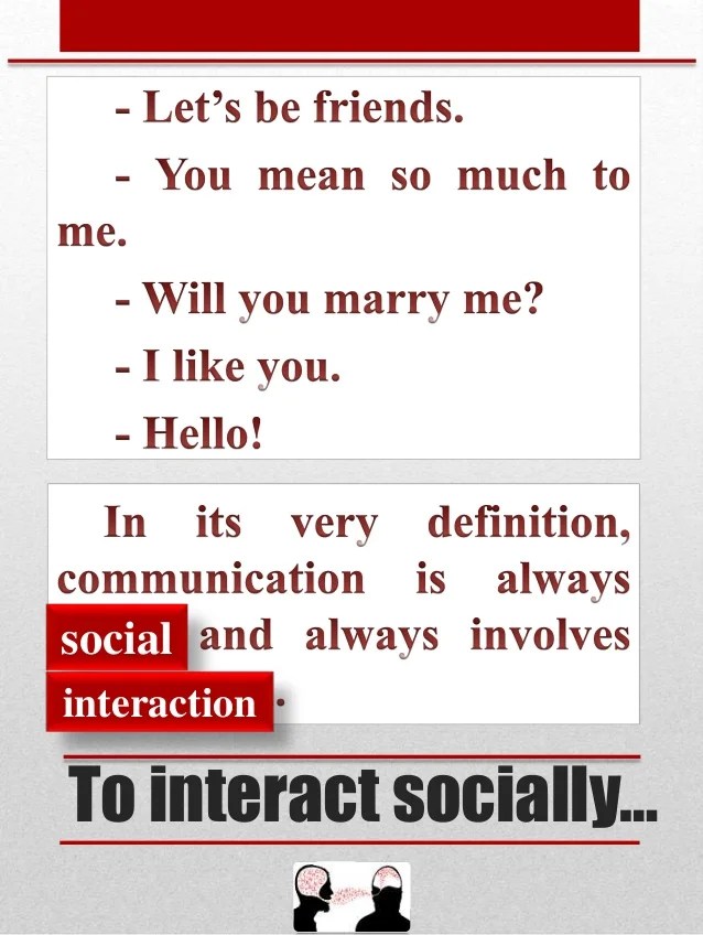 Functions of communication