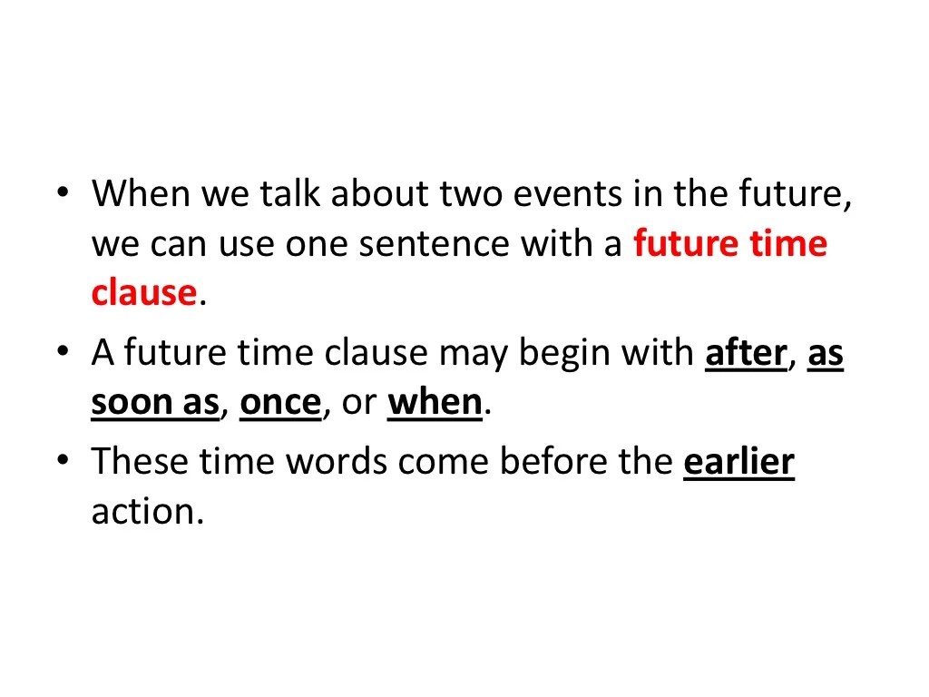 Future time clauses