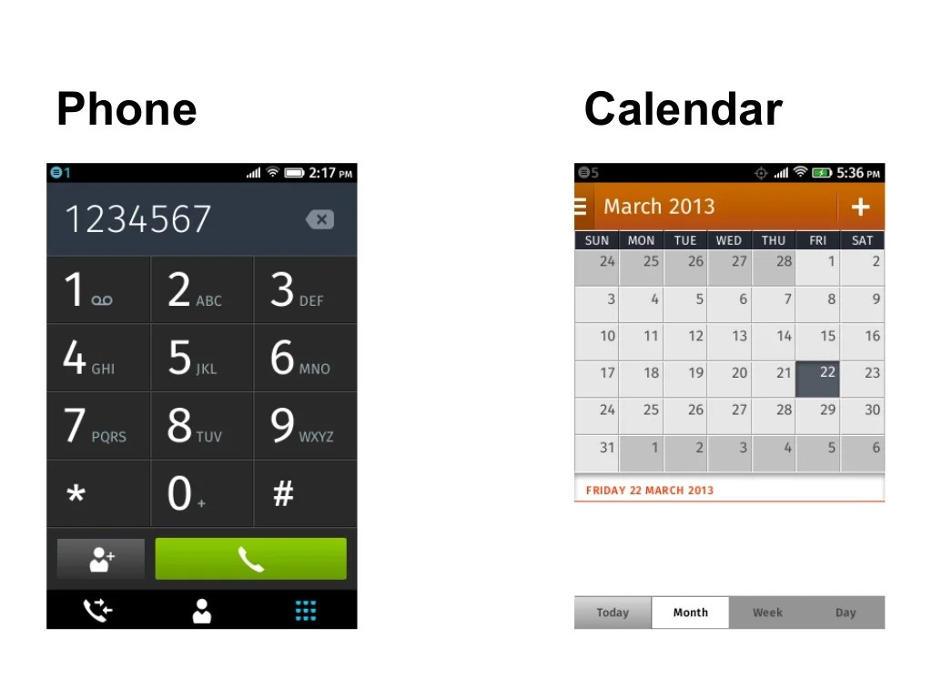 Phone Calendar