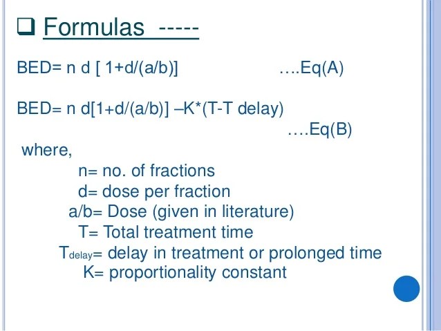 Radiation Therapy Dose Calculation Formula All About Radiation