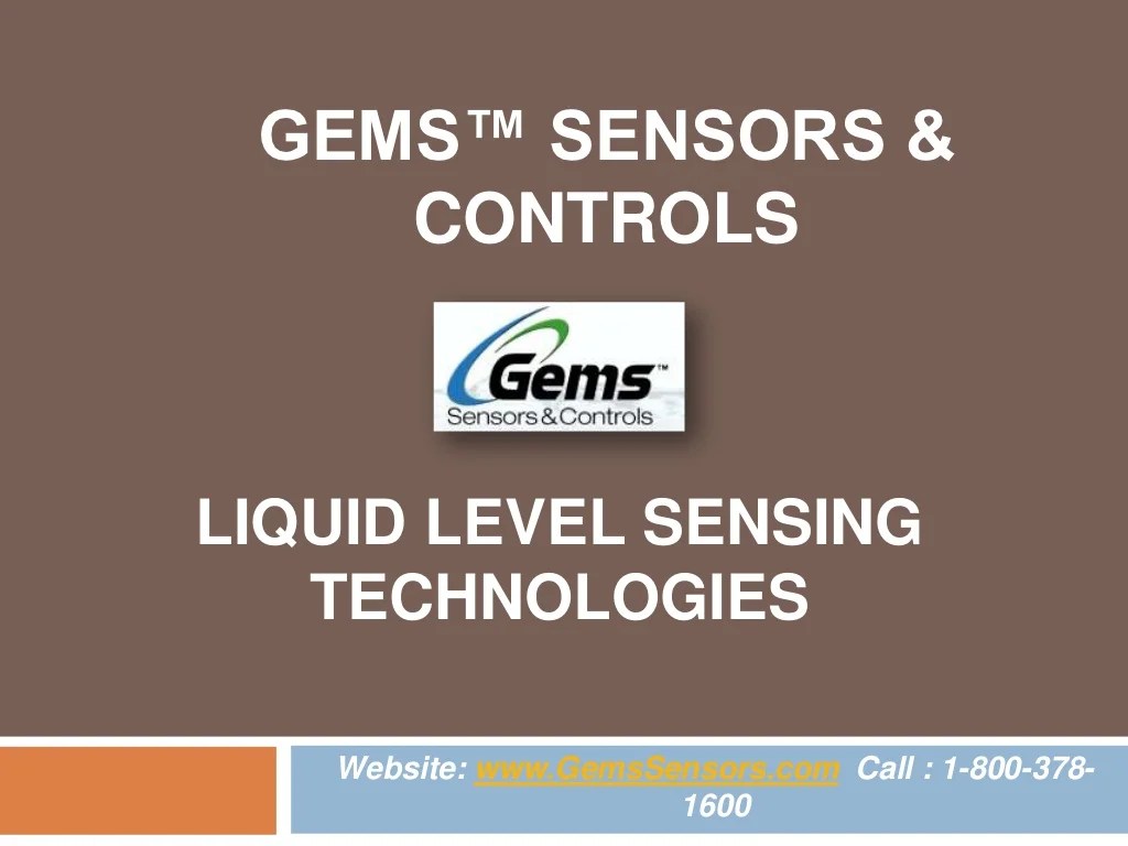 Gems Sensors & Controls Level Sensing Techniques