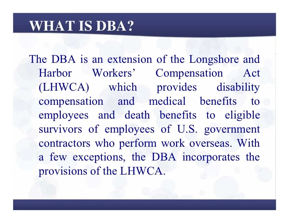DBA Basics for USAID Contractors & Grantees