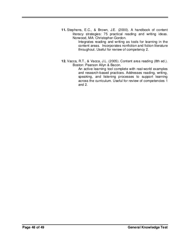 Ftce general knowledge essay prompts