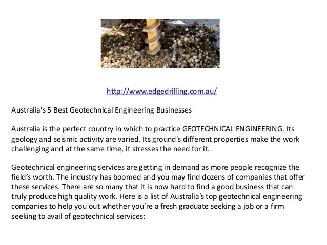 Geotechnical engineering