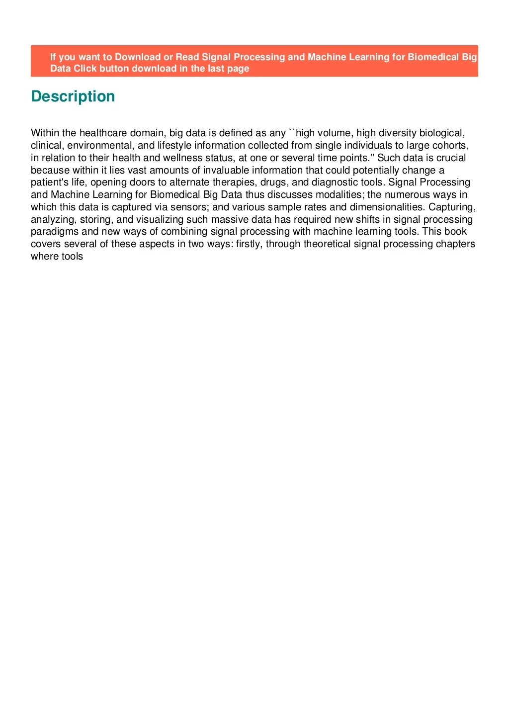 <em>Get_pdf</em> Signal Processing and Machine Learning for Biomedical Big D… <em>Get_pdf</em> Signal Processing and Machine Learning for Biomedical Big D…