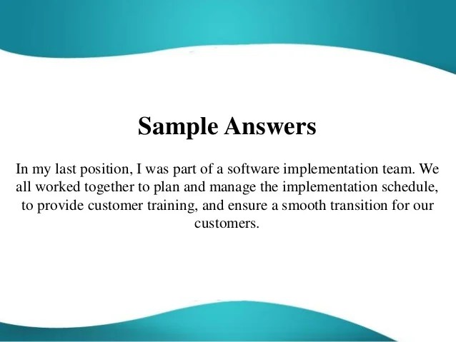 Give some examples of teamwork. best answers