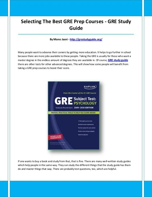 Gre study guide