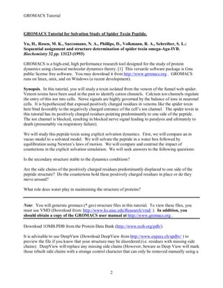 Gromacs Tutorial | PDF