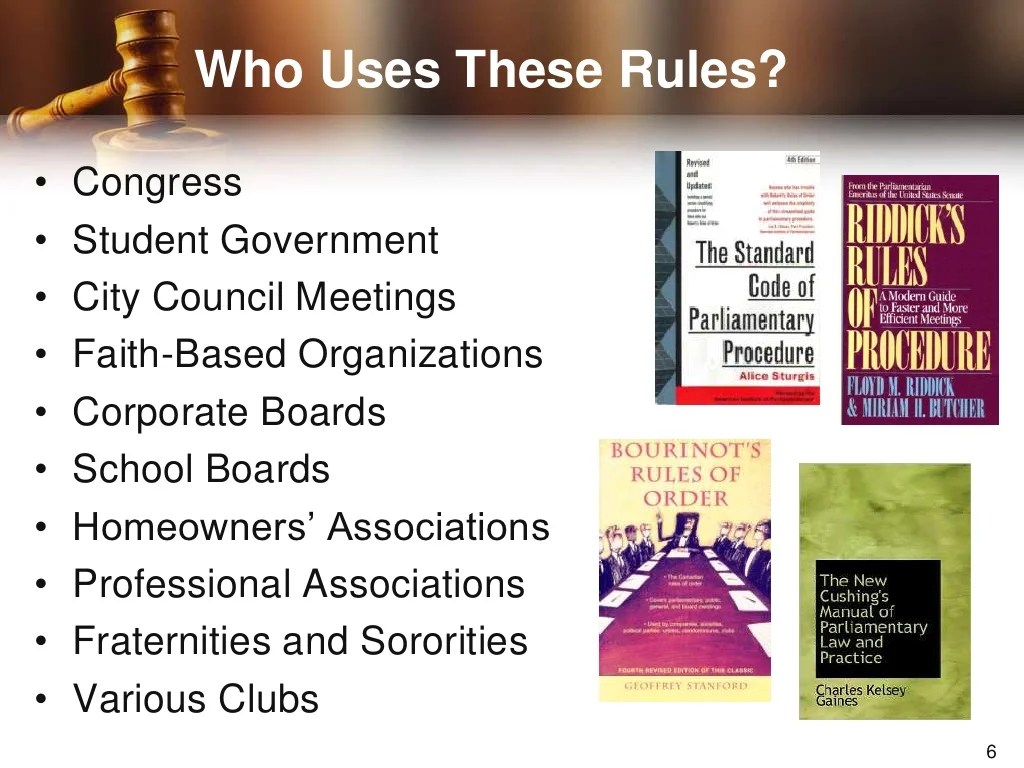 Robert's Rules of Order