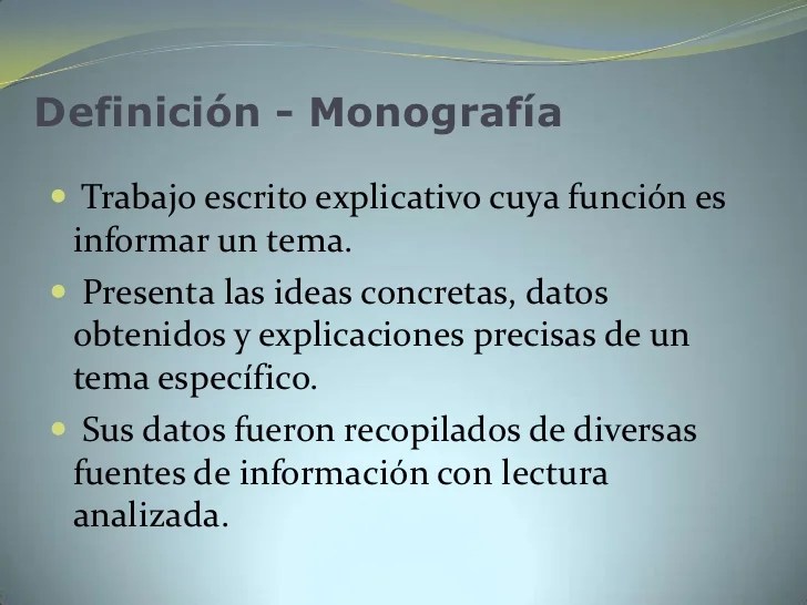 Guía para redactar una monografía