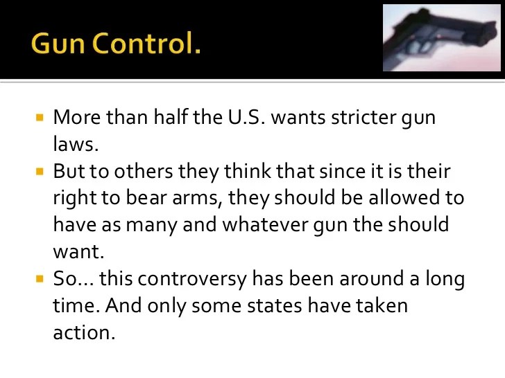 Gun control powerpoint