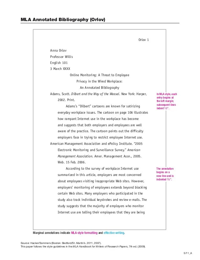 Annotated Bibliography Example For Mla Format A Complete Guide to the