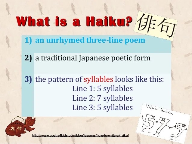 Haiku and how to write