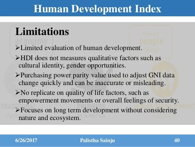 Human Development Index; Components of Human Development Index, Signi…