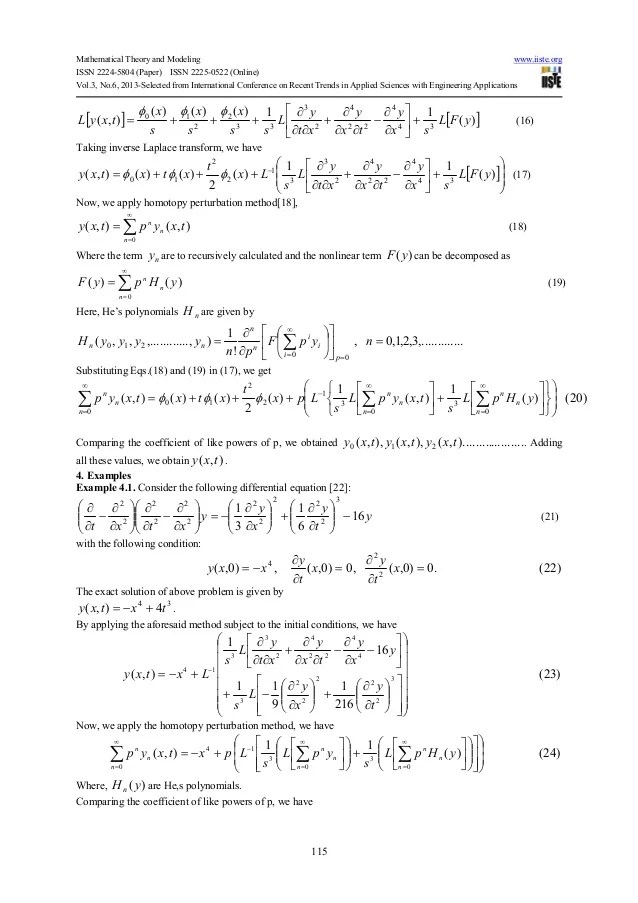 He laplace method for special partial differential equations