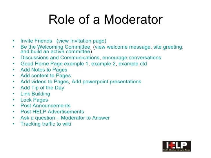What Is The Role Of The Moderator cloudshareinfo