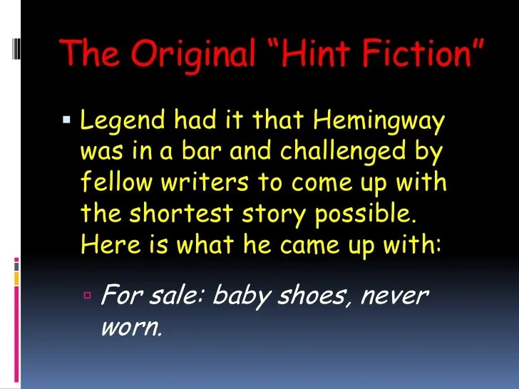 Hint fiction powerpoint keller