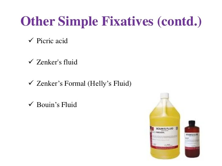 Fixatives used in histopathology