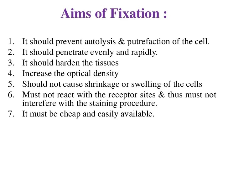 Fixatives used in histopathology