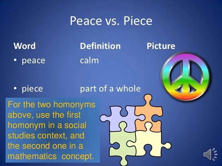 Homonyms Slidecast