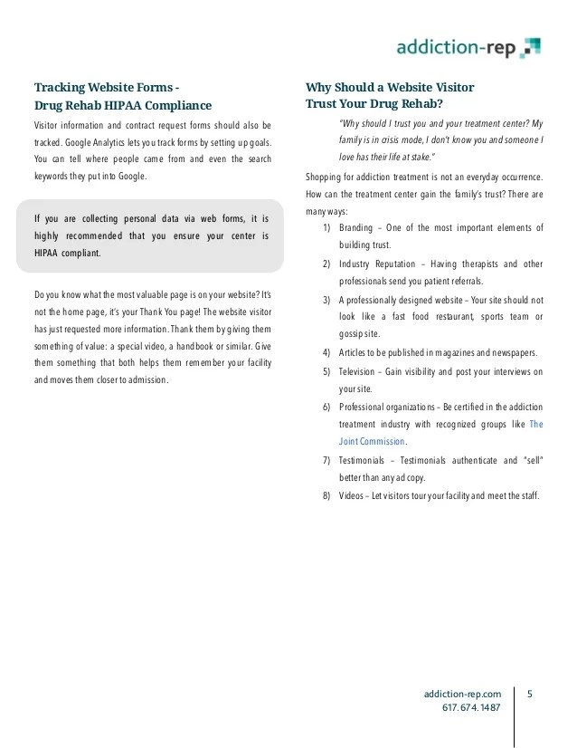 How to build a better drug rehab website Addiction Marketing